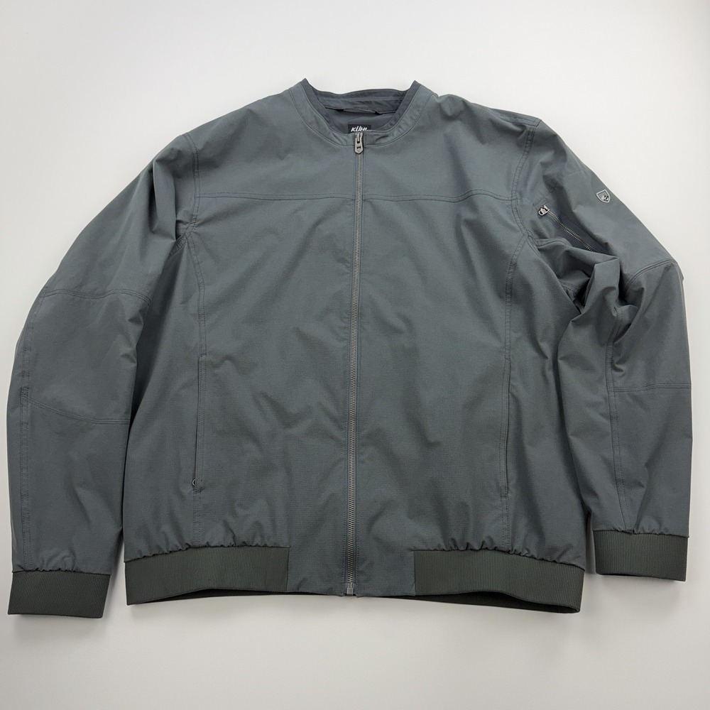 KUHL Raven Silencr Bomber Jacket Mens 2XL Carbon Velodyne Logo Full Zip